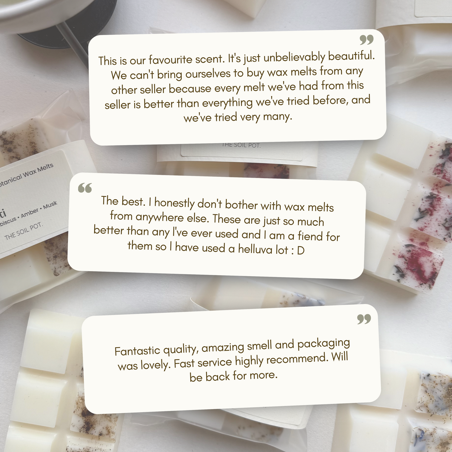 Botanical Wax Melt Samples & Snap Bars, Vegan Friendly Home Fragrance