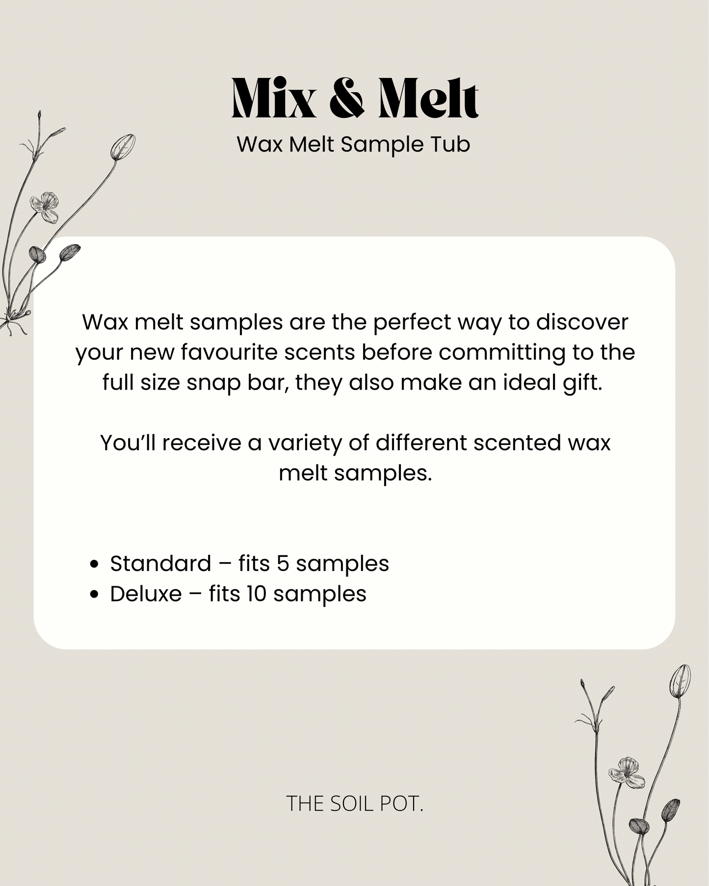 Mix & Melt - Wax Melt Sample Tub