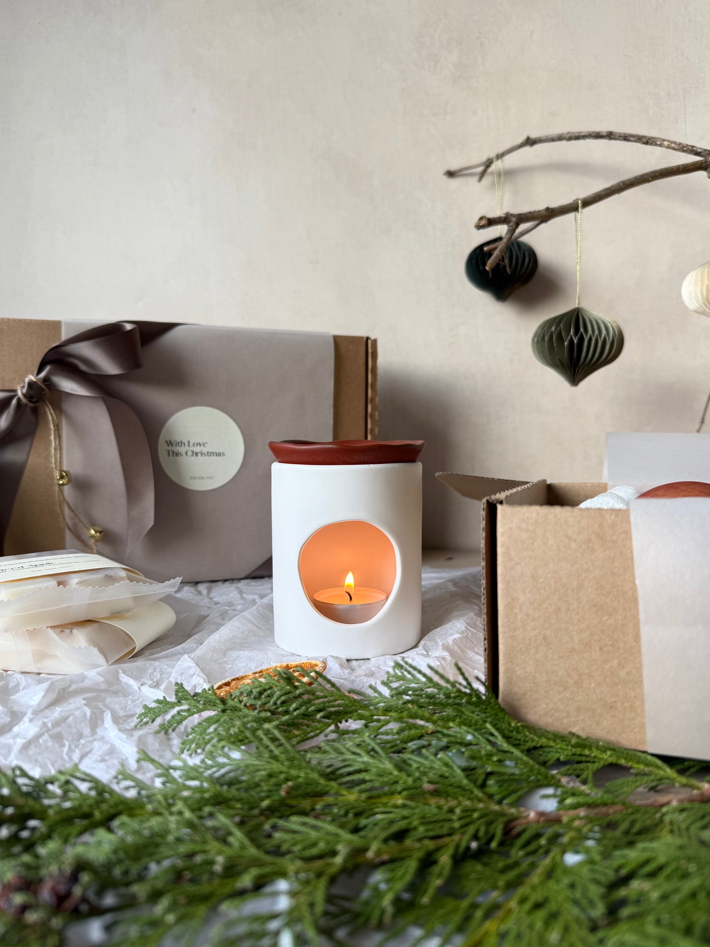 Christmas Wax Burner Gift Set with Snapbars