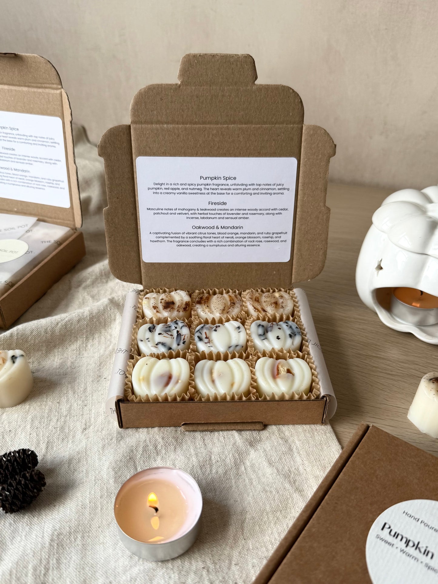 Pumpkin Wax Melts, Autumn Wax Melt Gift Box