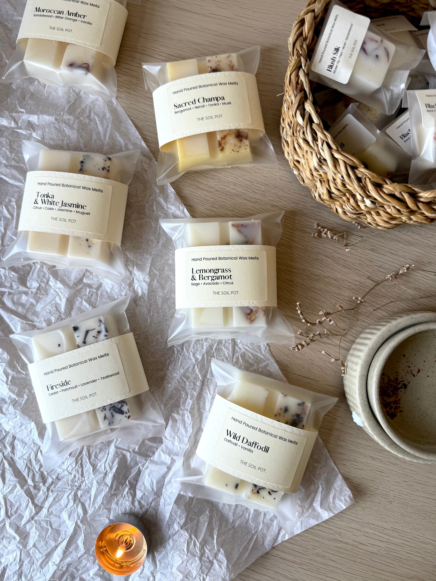 Botanical Wax Melt Samples & Snap Bars, Vegan Friendly Home Fragrance