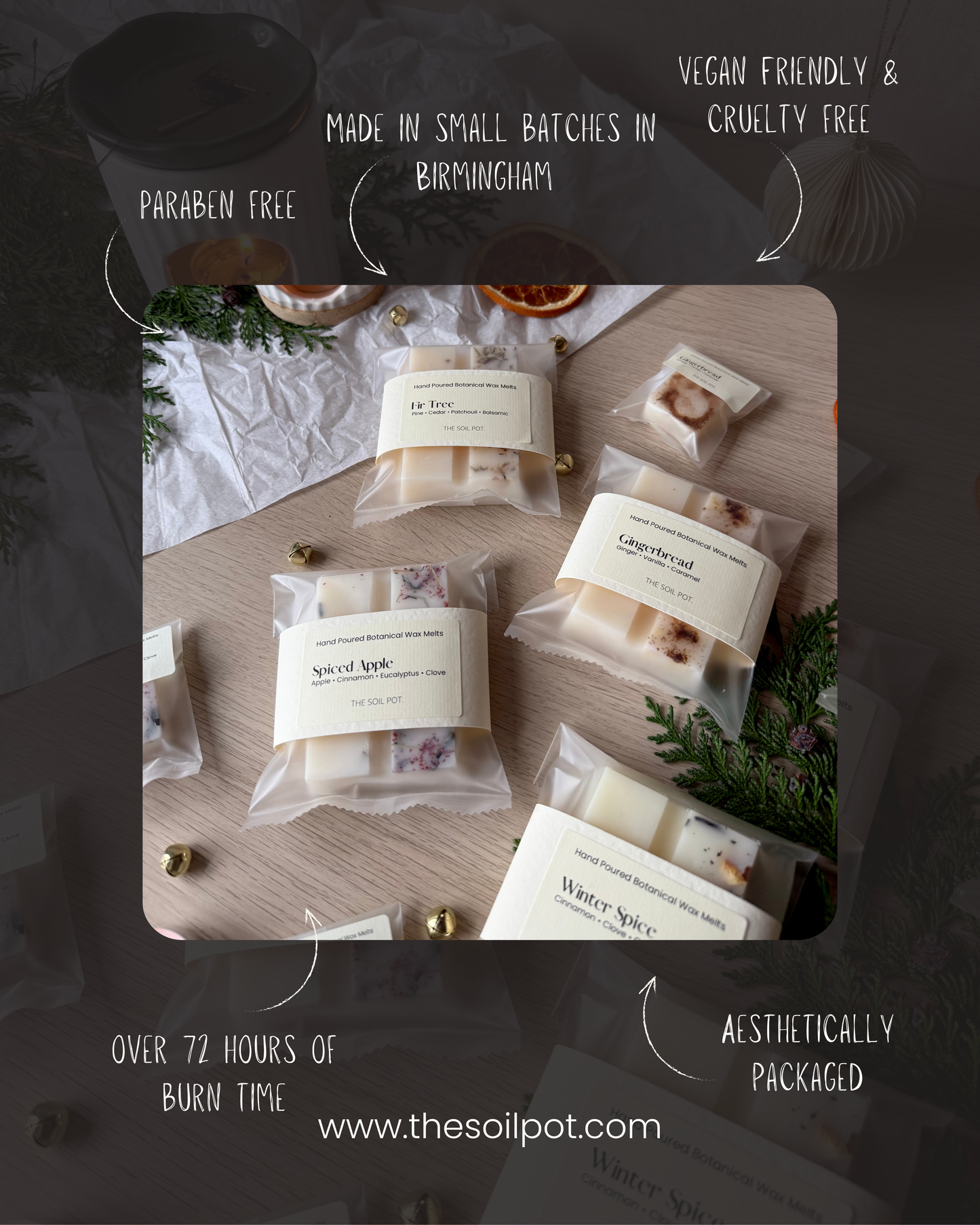 Botanical Wax Melt Samples & Snap Bars, Vegan Friendly Home Fragrance