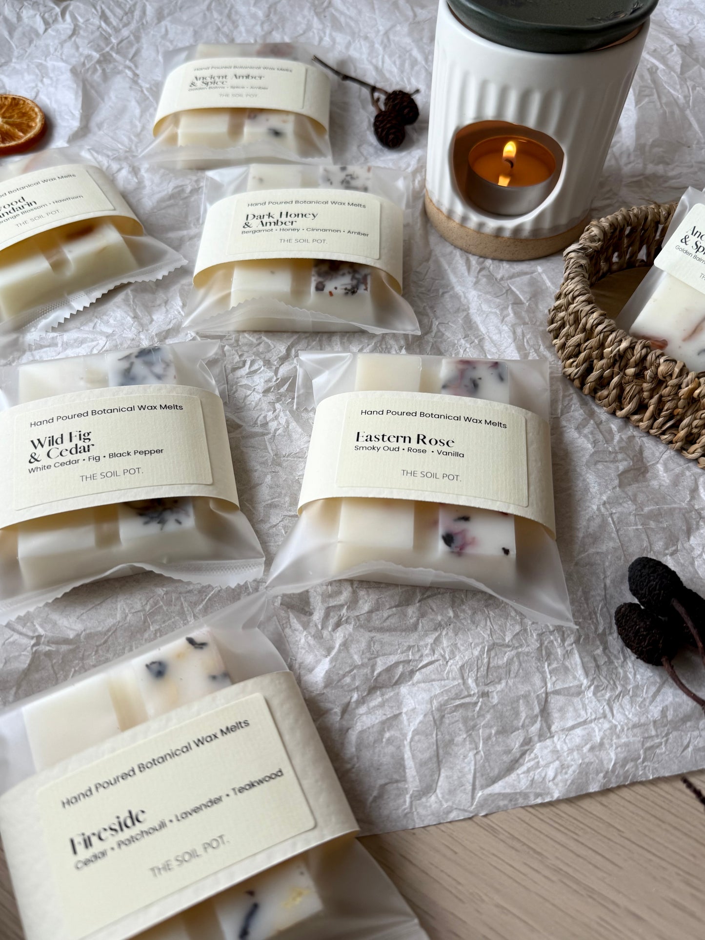 Botanical Wax Melt Samples & Snap Bars, Vegan Friendly Home Fragrance