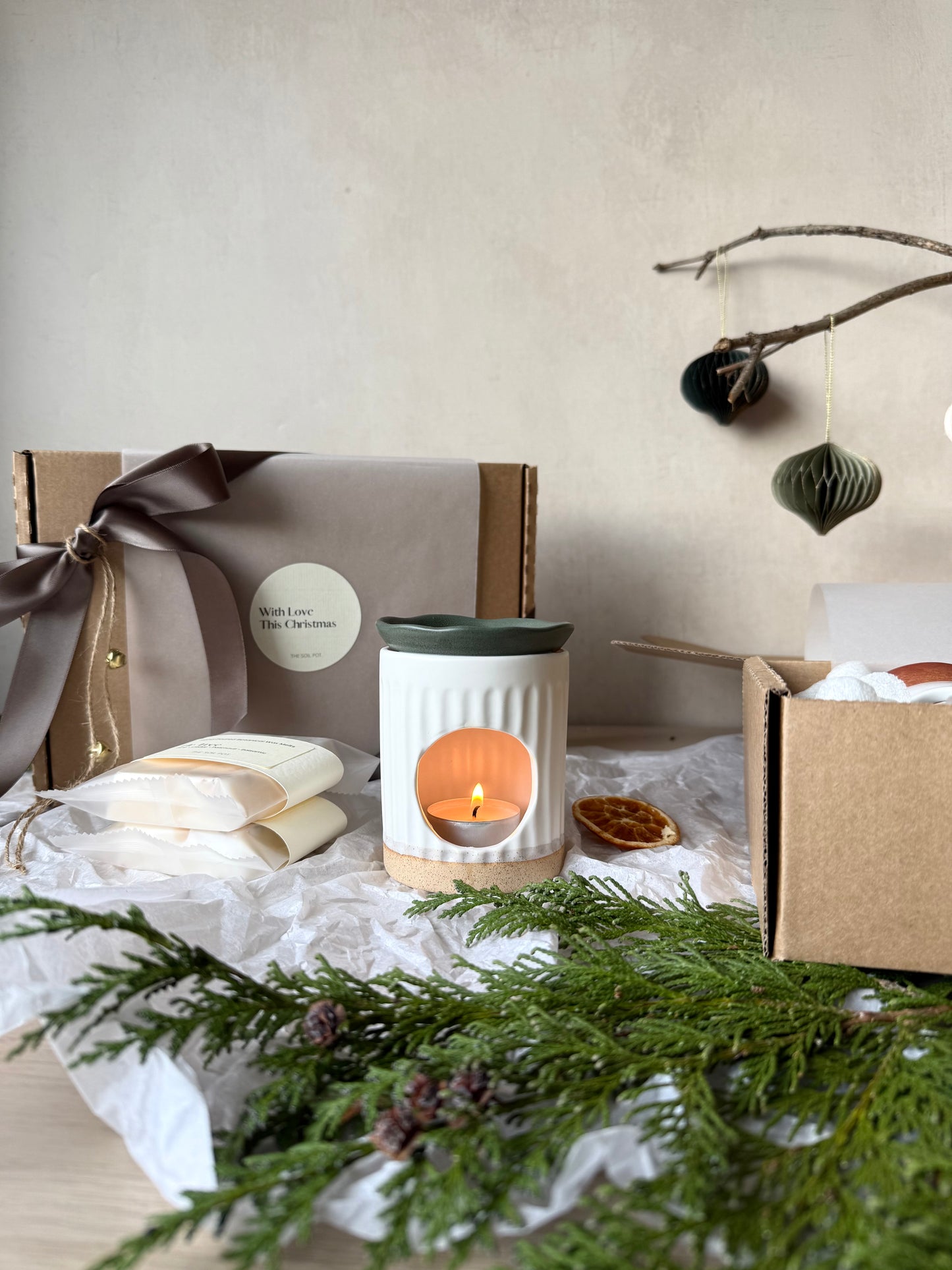 Christmas Wax Burner Gift Set with Snapbars