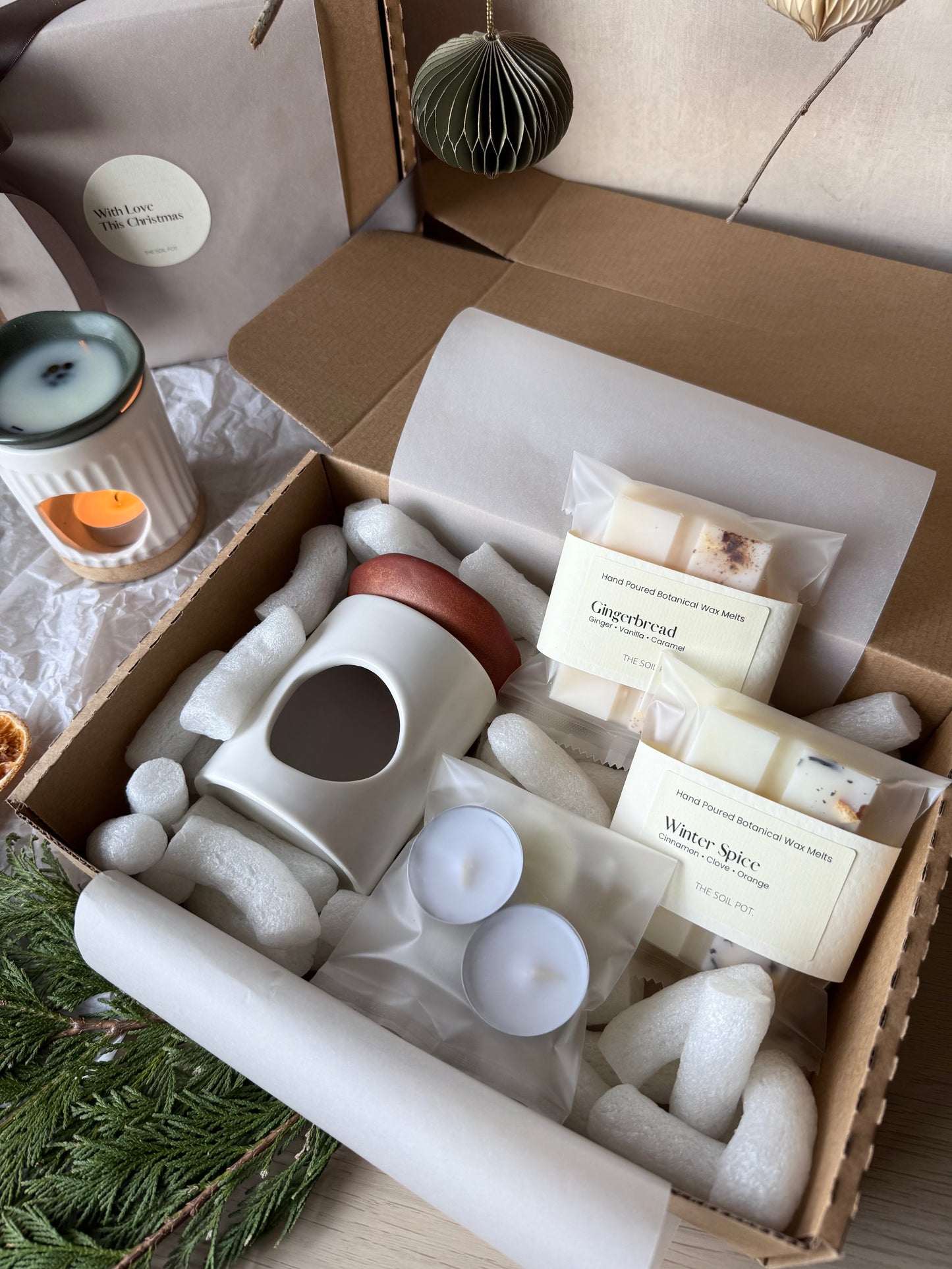 Christmas Wax Burner Gift Set with Snapbars